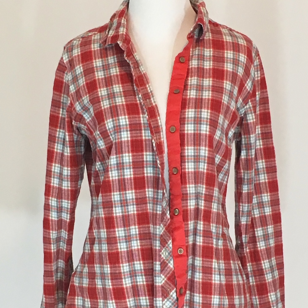Eddie Bauer Plaid Cardigan